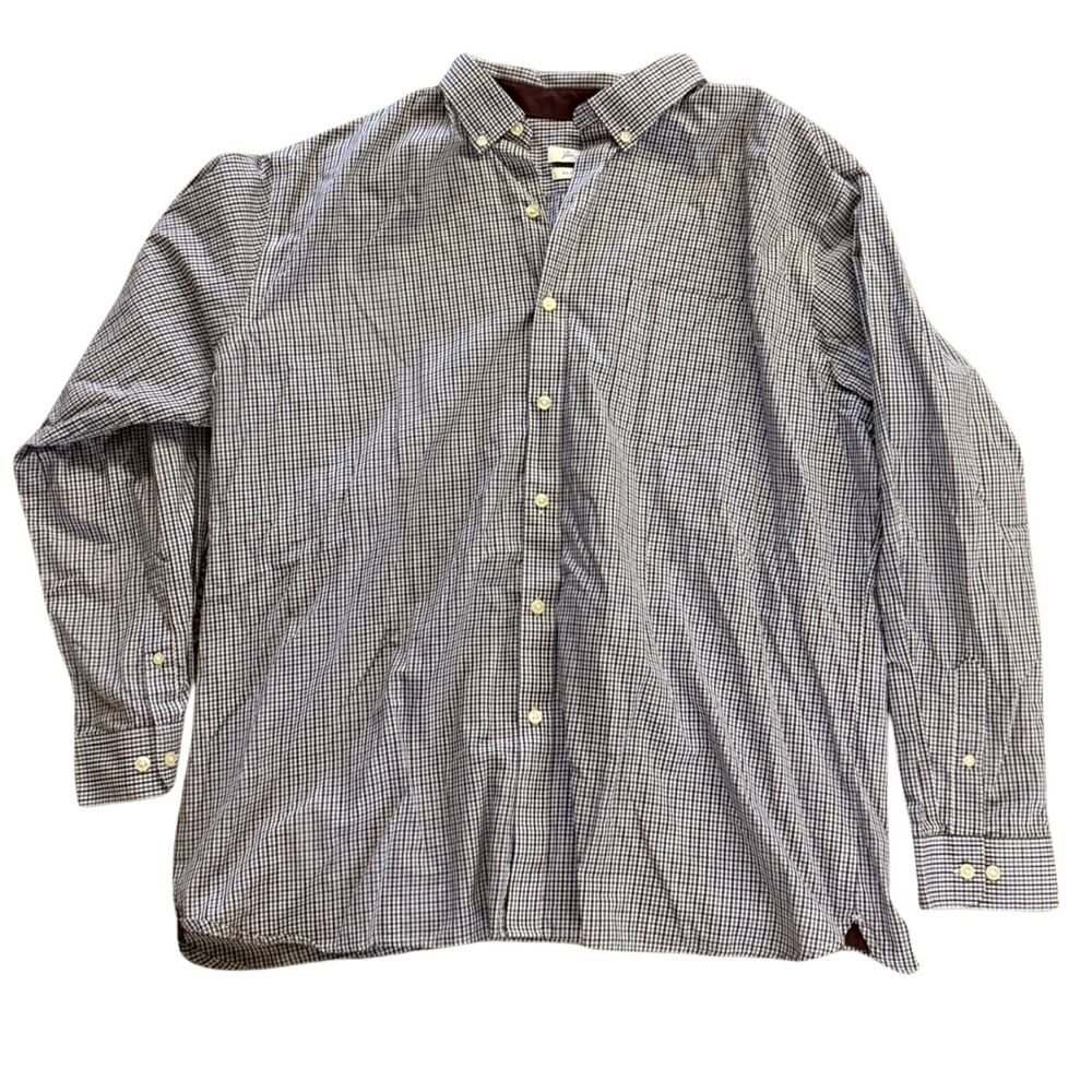 Men's Van Heusen Classic Fit Button Down - Brown & Blue Check